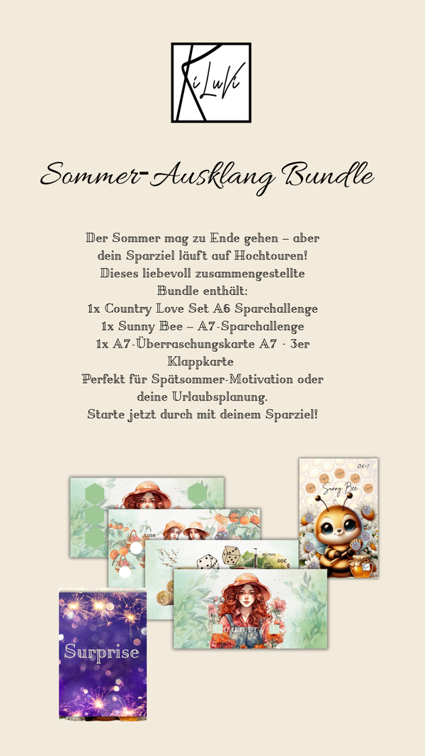 „Country Love Sparbundle – 3 A6‑Challenges mit Landgefühl & Preisvorteil“