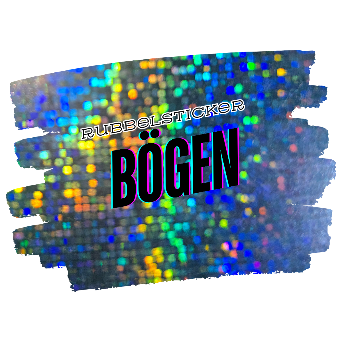 Rubbelsticker - vorgeschitten in Formen zum ablösen