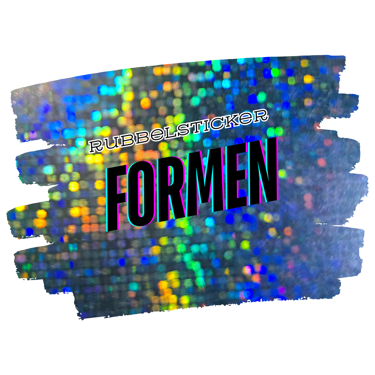 Rubbelsticker - vorgeschitten in Formen zum ablösen