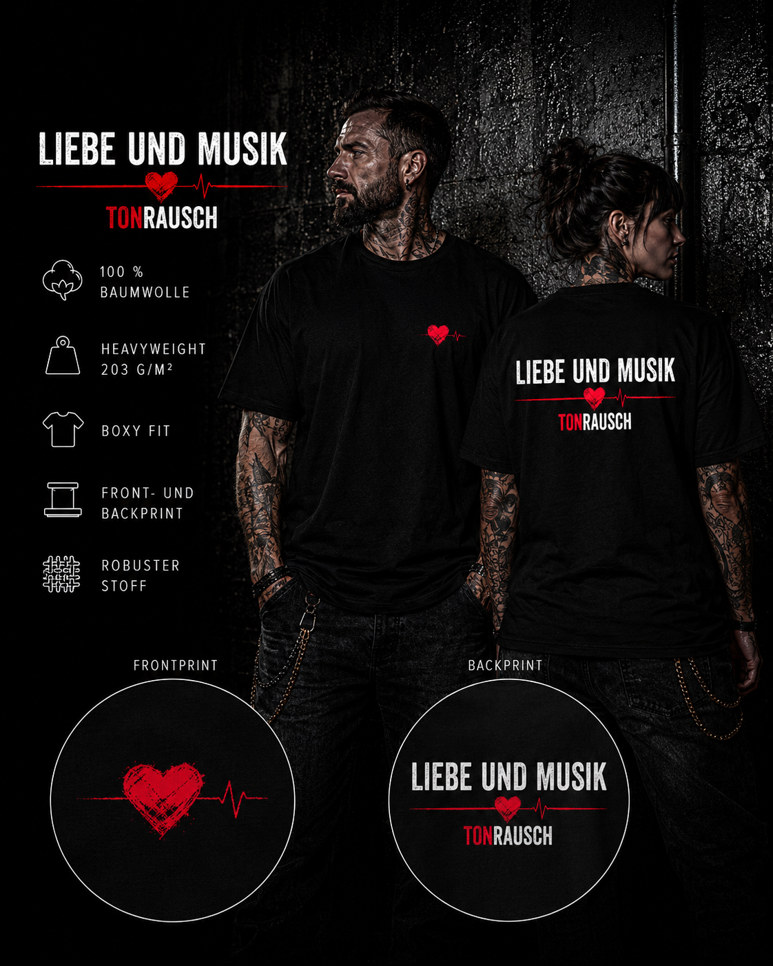 T-Shirt Liebe und Musik