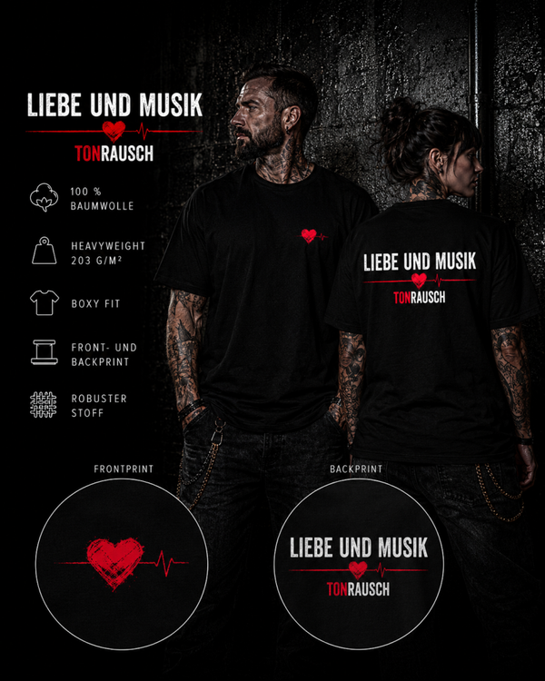 T-Shirt Liebe und Musik