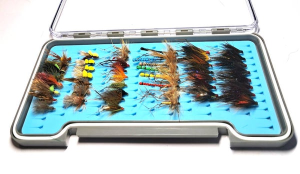 Waterproof Fly Box plus 45 Trout Flies Special Offer