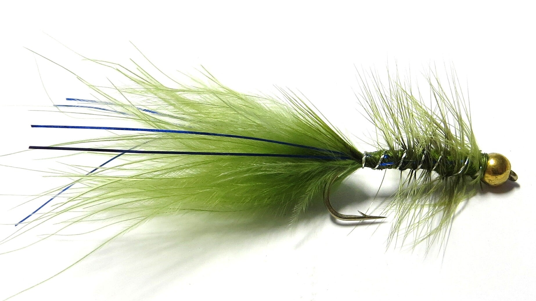 Damsel Nymph Olive Blue Flash #10