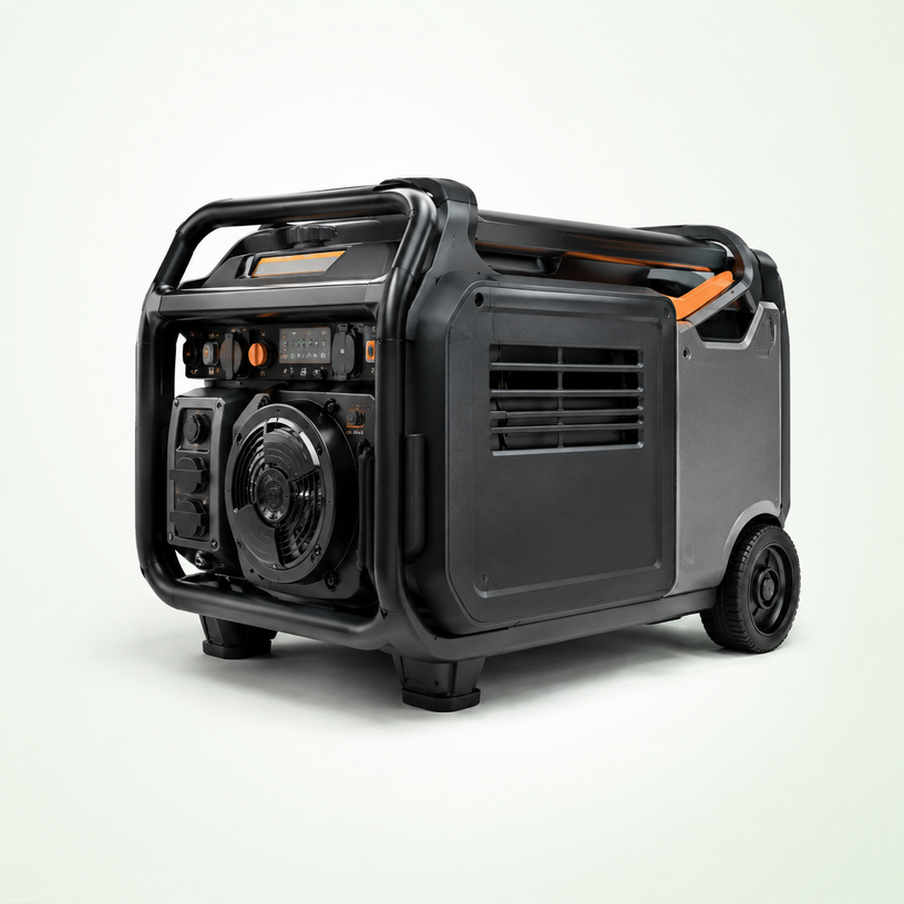 Generator met aansluiting op de meterkast