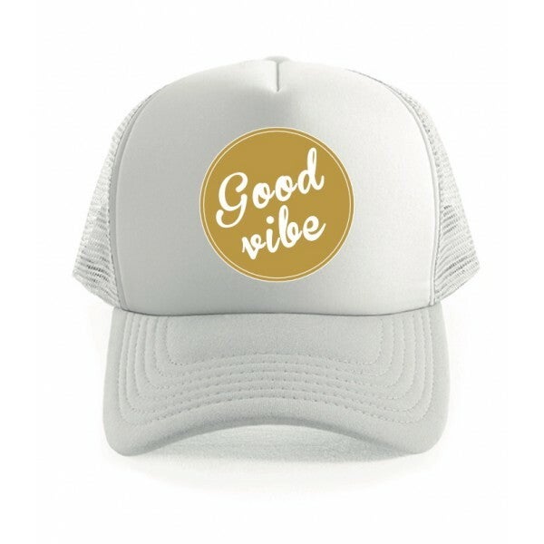 Good Vibe Truckercap wit