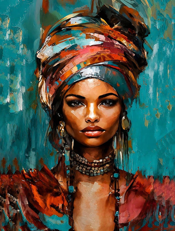 Turquoise Face 1077