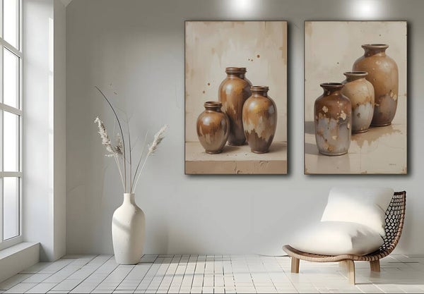 Amber Vases 4017 & Amber Vases 4018