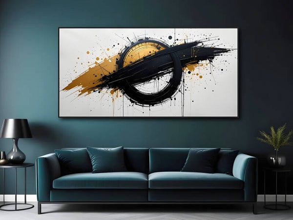 Black and Gold Circle 4033