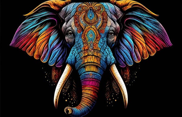 Mandala Elephant 3057