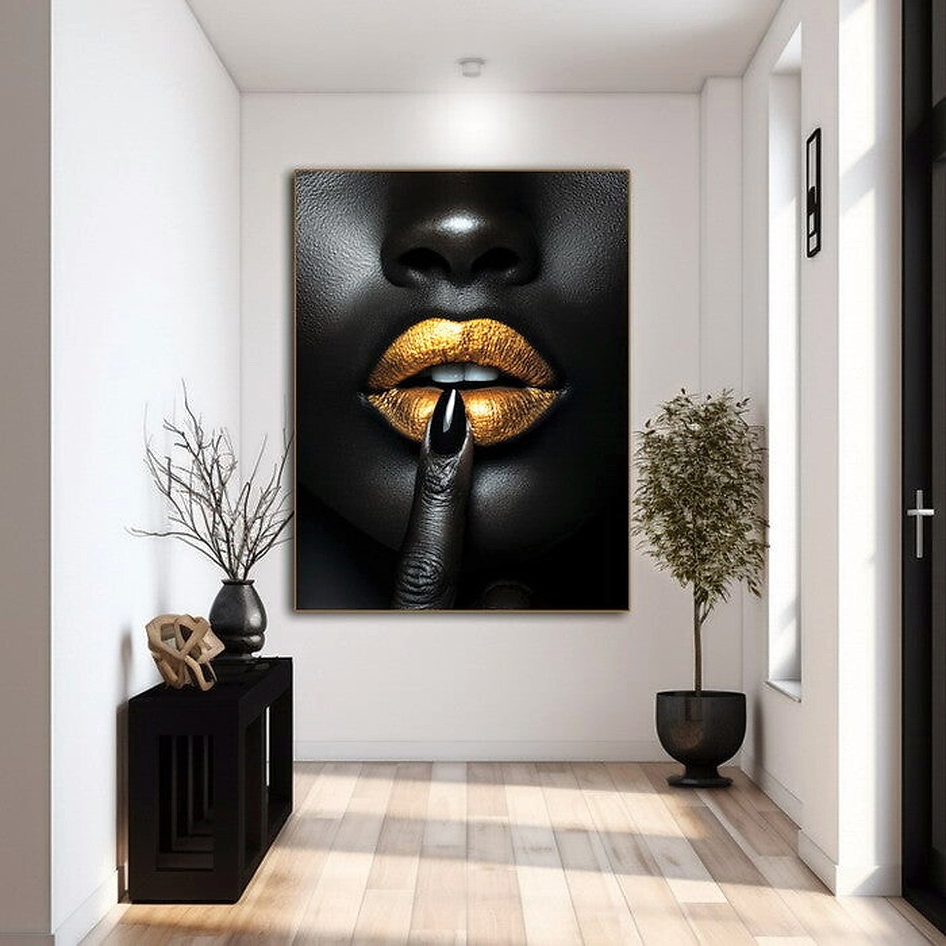 Gold Lips Face 1024