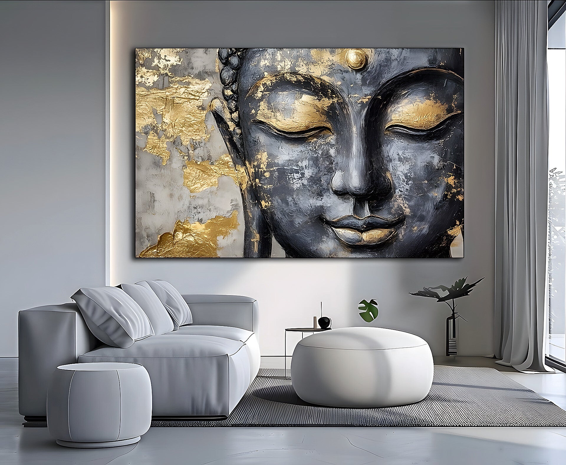 Golden Buddha Face 1018