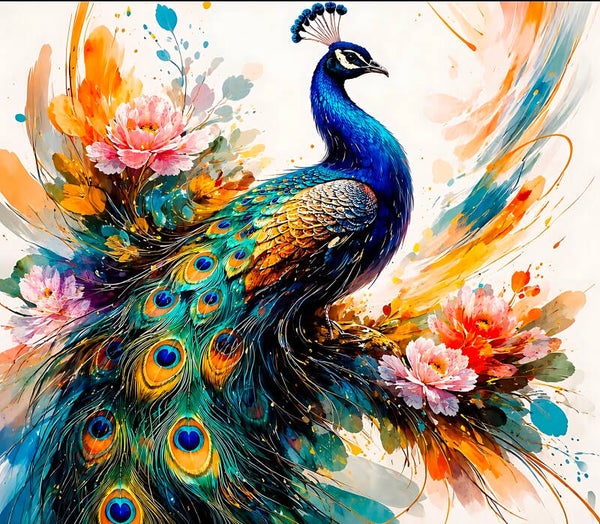 Floral Peacock 3077