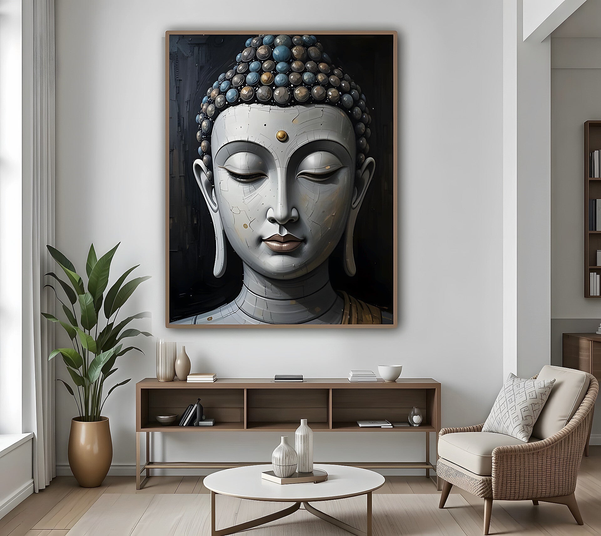 Serene Buddha Face 1019