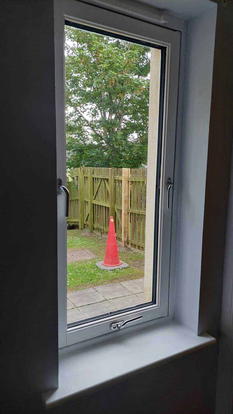 Window after paints cleaned off