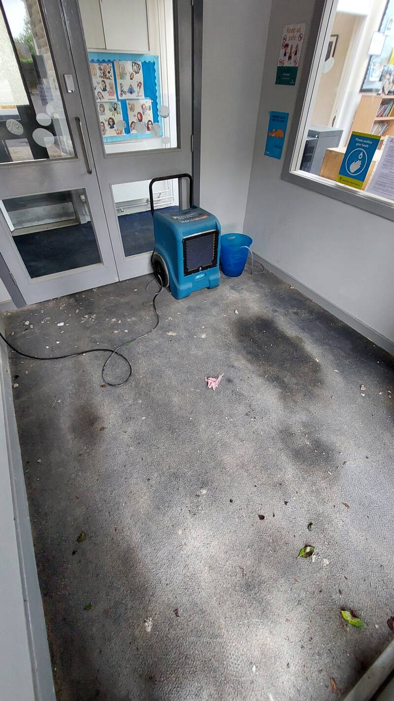 Before Cleaning after roof collapse