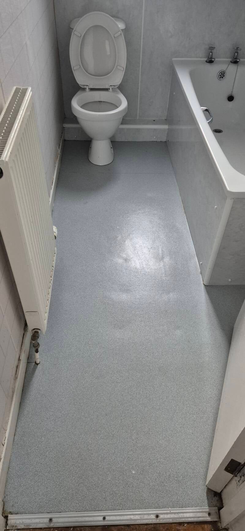Toilet floor after picture from flooding
