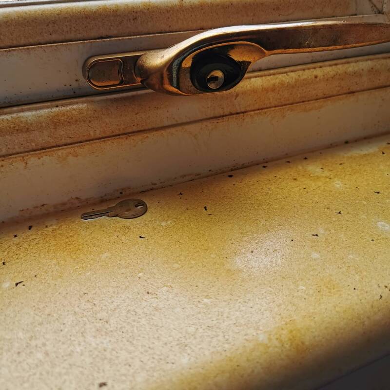 Nicotine covered window cill