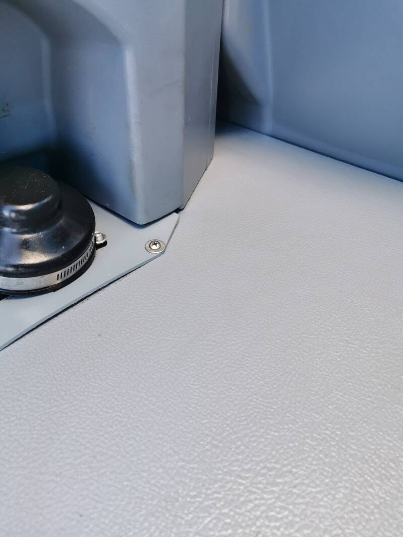 Cleaned portaloo floor