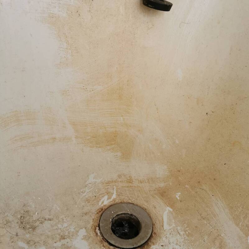 Stained bathtub