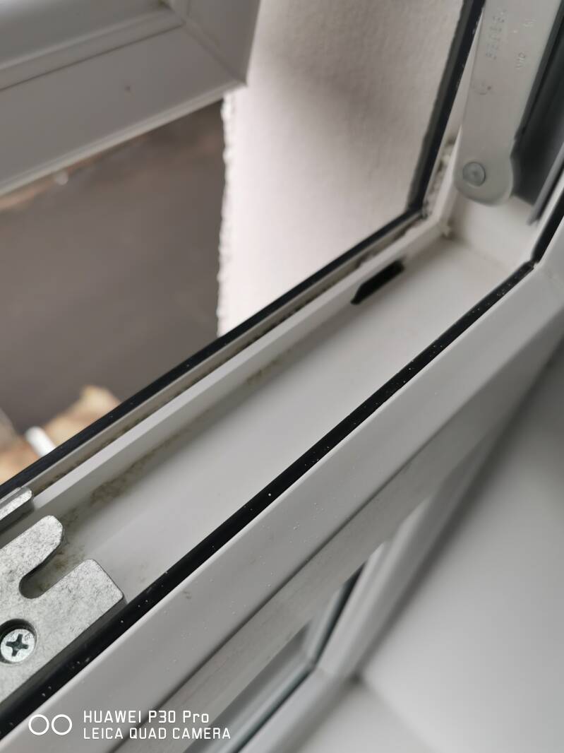 Cleaned inside of window frame