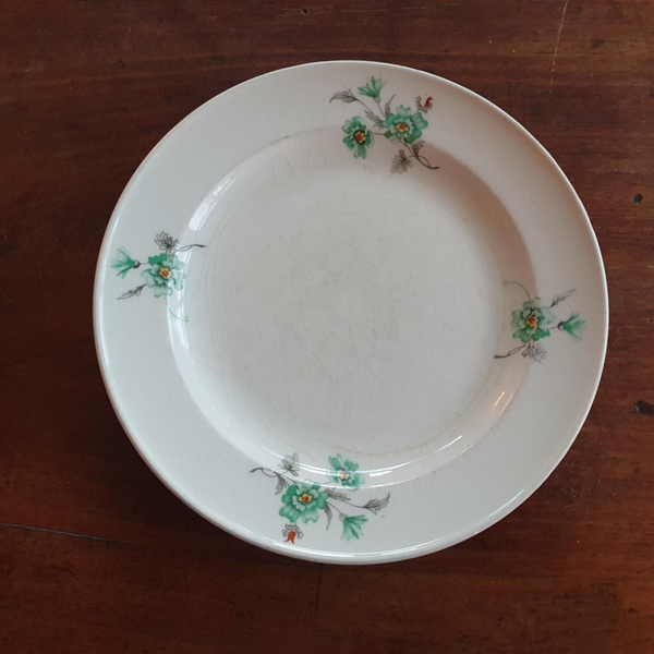 Ontbijtbord - Model Boudewijn, decor 2784D; groene bloem