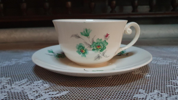 Kop & Schotel - Model Boudewijn, decor 2784D; groene bloem