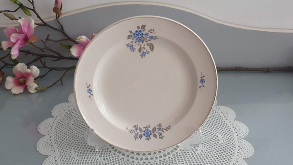 Ontbijtbord - Petrus Regout - Marianne decor 823 - Vergeet me nietje