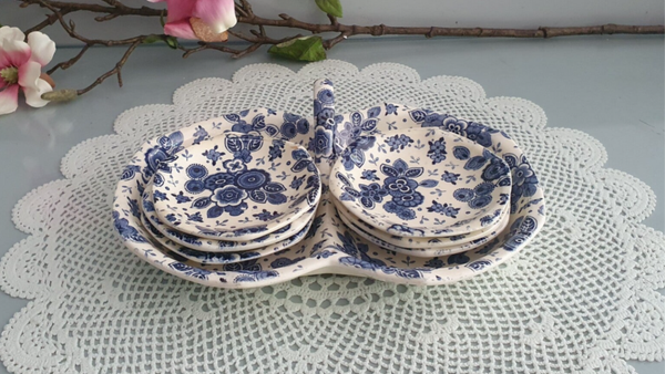 Petit-four set (6) - Société Céramique Maastricht - Decor Beatrix