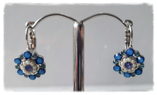 Tendenza oorbellen blauw/ wit