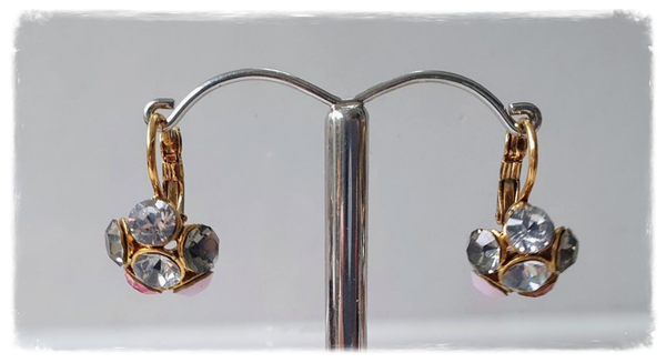 Tendenza oorbellen multi wit/ rose