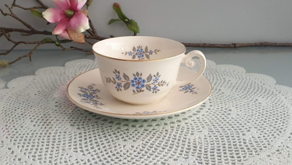 Kop & Schotel Boudewijn - Petrus Regout - Marianne decor 823 - Vergeet me nietje