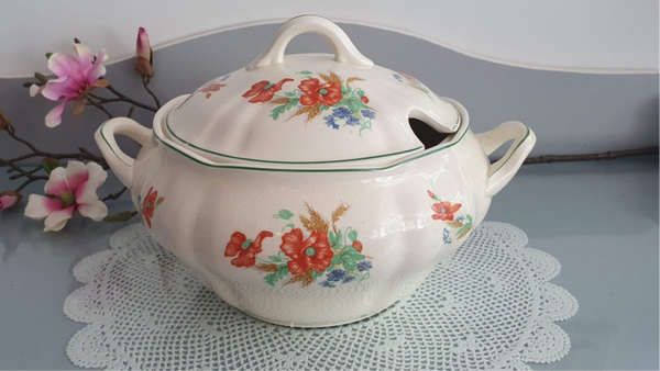 Soepterrine - Société Céramique Maastricht - Decor 1957A klaproos