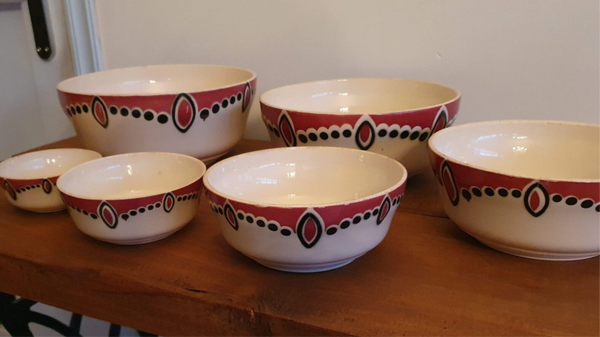 Set schalen - Société Céramique Maastricht - Model Augusta, decor 190