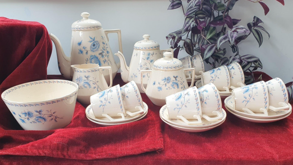 Antiek koffie/ theeservies Petrus Regout decor 33 - 10 persoons