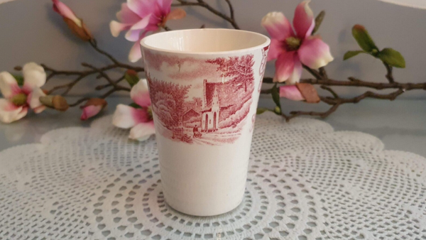 Beker - Société Céramique Maastricht - Decor Boerenhoeve rood