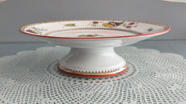 Schaal op voet/ Tazza  - Société Céramique Maastricht - Decor Papillon