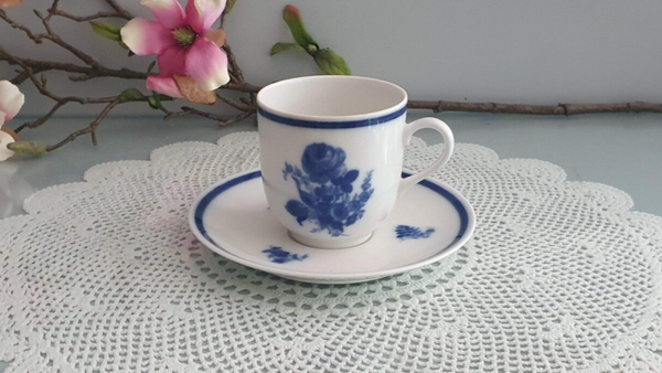 Kop & Schotel Mosa - Decor Blauwe roos