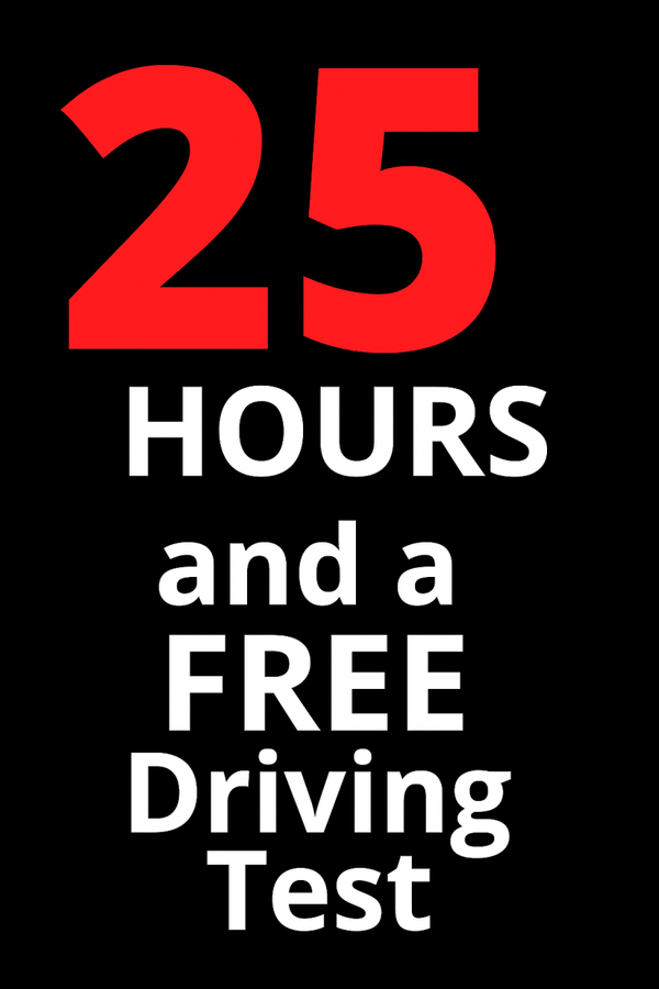 25 Hours of Lessons including a Driving test