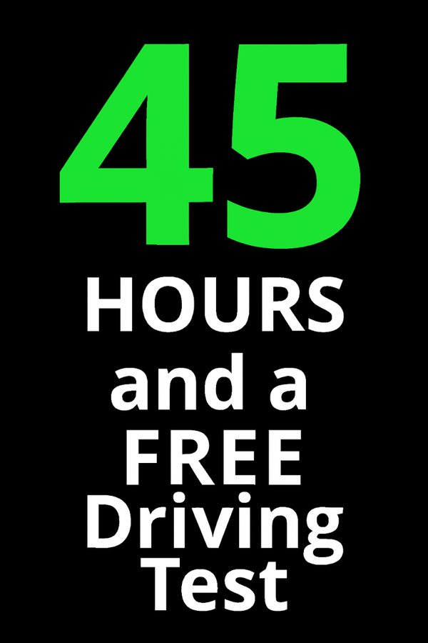 45 Hours of Lessons including a Driving test