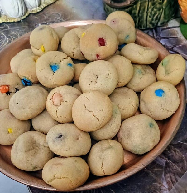 Mini M&M cookies
