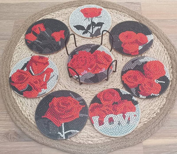 Dessous de verre "Roses d'amour"