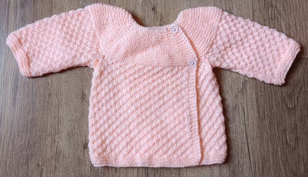 Gilet bébé tricoté main