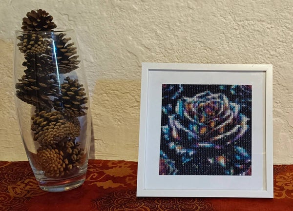 Broderies diamants "Rose"