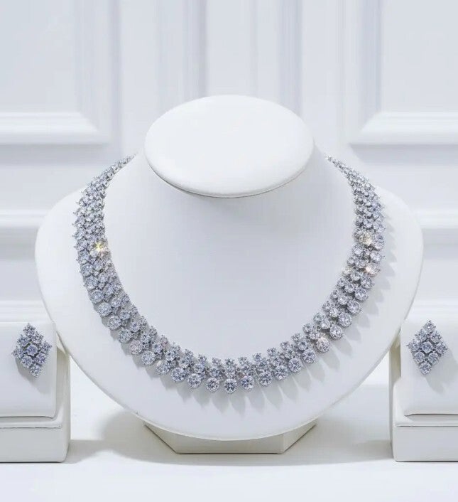 Sparkle Necklace Set - Silver
