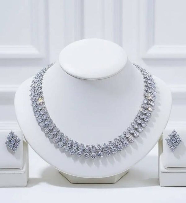 Sparkle Necklace Set - Silver