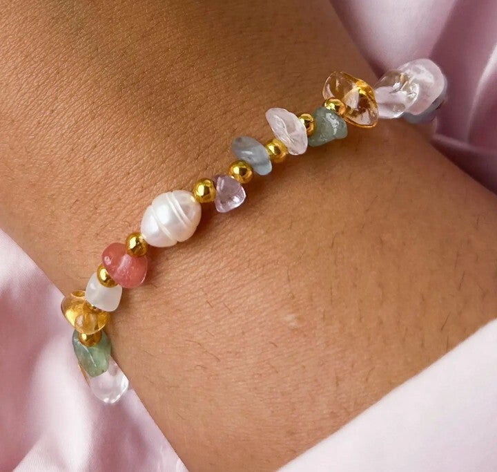 Mixed Crystal Beaded Bracelet