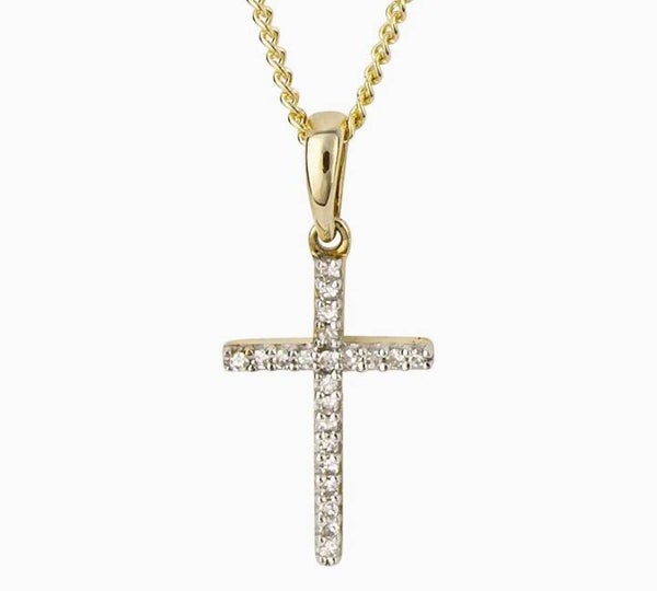 Cross Pendant with Diamond