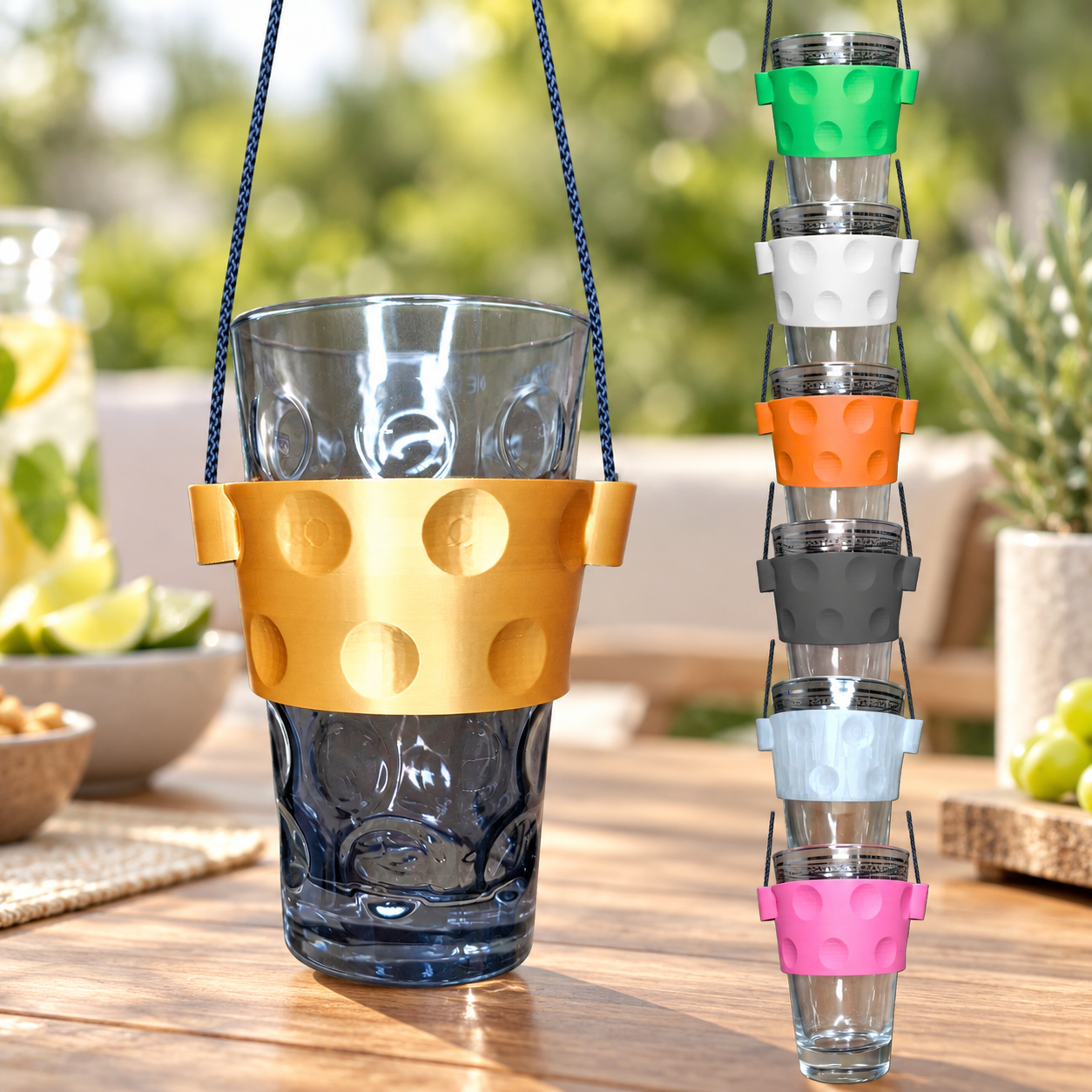 Dubbeglas-Halter zum Umhängen aus PLA – Praktisch. Stylisch. Pfälzisch.
