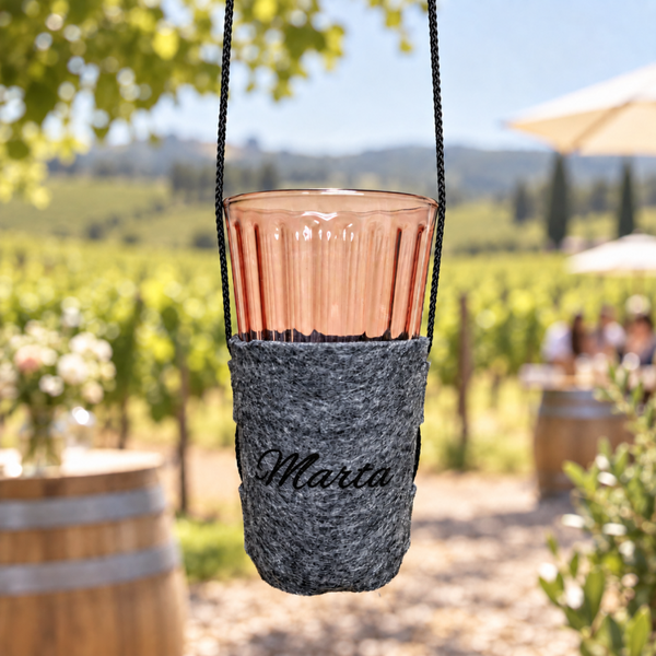 Schoppen Glas Halter "De Lüx" – Sicher, Stylisch & Praktisch! Mit oder ohne Gravur.