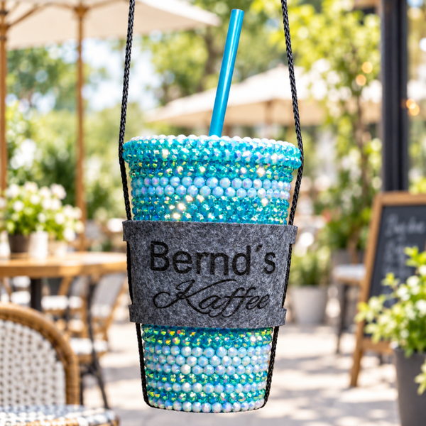 Kaffeebecher Halter / Café Cup Holder mit Personalisierung in vielen Farben